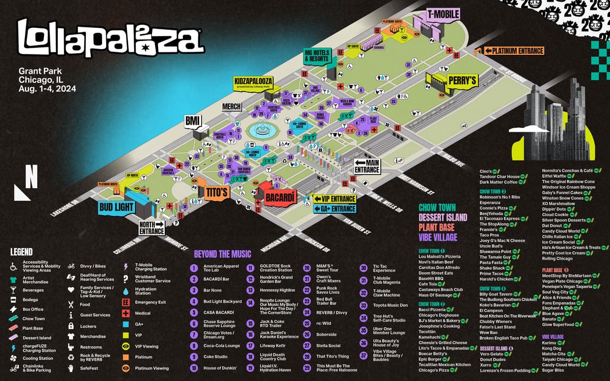 This map will help you find your way. Vendors offering plant-based options are marked with our logo on the side. Click to expand.